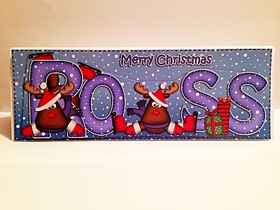 Large Dl Xmas Ross Rudolph 3D Decoupage by Sheryl Tully