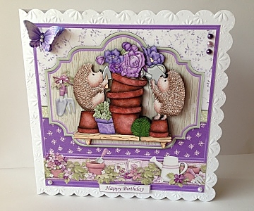 Grown with Hedgehog Love 8x8 Mini Kit & Decoupage by Sheryl Tully
