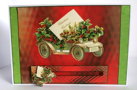 Slider Xmas Vintage Car by Shirley Hucker