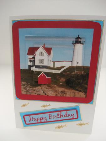 Nubble Light - Easy Pyramid Card by SHIRLEY PEACOCK