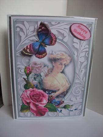 Antique Beauty Card Front by SHIRLEY PEACOCK
