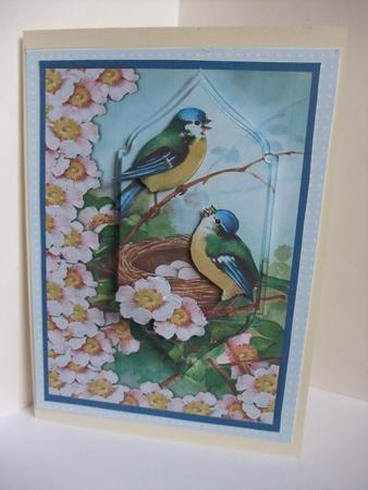 Vintage Birdsong Card Topper by SHIRLEY PEACOCK
