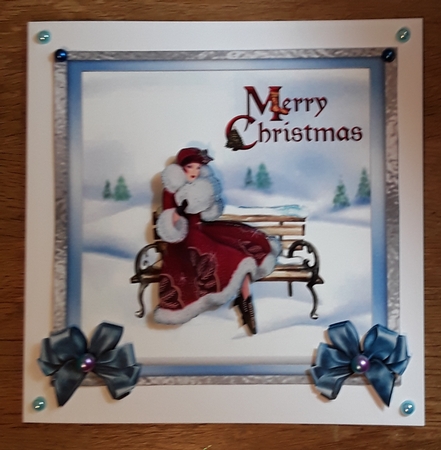 Matching insert for the design sheet - Lovely Lady at Christmas by Shirley Taylor