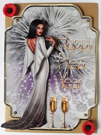 Matching insert for the design sheet - Art Deco New Year 2 by Shirley Taylor