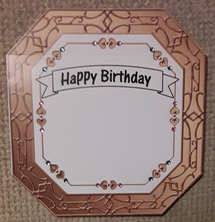 3D Shaped Octagonal Floral Card Kit - Butterfly & Flowers by Shirley Taylor