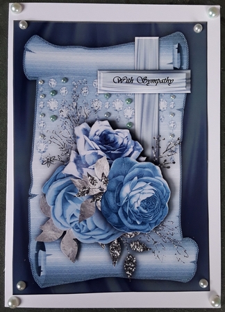 A5 Vintage Sympathy Roses by Shirley Taylor
