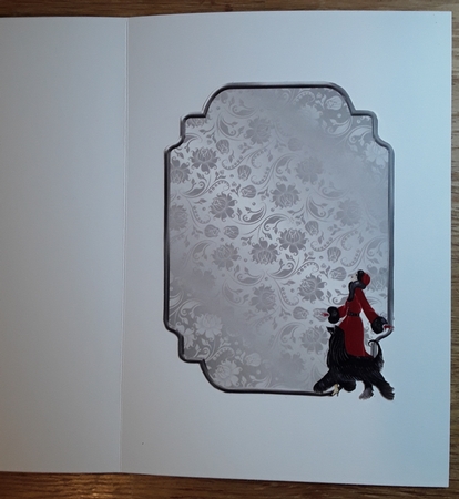 Lady in New York - A5 card front with decoupage by Shirley Taylor