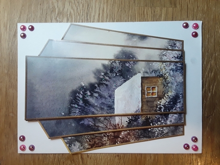 Art Deco Watercolour Stacker Winter Scenes 17 by Shirley Taylor
