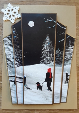 Art Deco Watercolour Stacker Winter Scenes 20 by Shirley Taylor