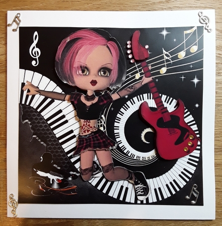 Dancing To The Music Topper with Decoupage by Shirley Taylor