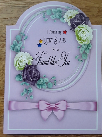 Print and Fold ,Lilac Roses and   Quote by Shirley Taylor