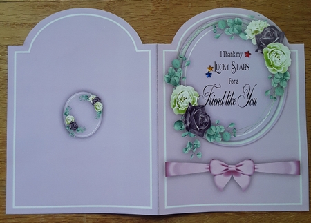 Print and Fold ,Lilac Roses and   Quote by Shirley Taylor