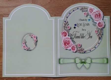 Print and Fold ,Pink Roses and   Quote by Shirley Taylor