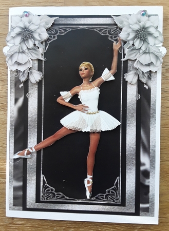 Nutcracker Suite - A5 card front with decoupage by Shirley Taylor