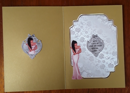 Matching blank insert for the design sheet - Deco Beauty Pink Roses by Shirley Taylor