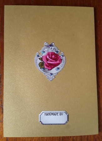 Matching blank insert for the design sheet - Deco Beauty Pink Roses by Shirley Taylor