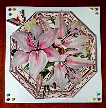 Beautiful Pink Lily Topper by Shirley Taylor