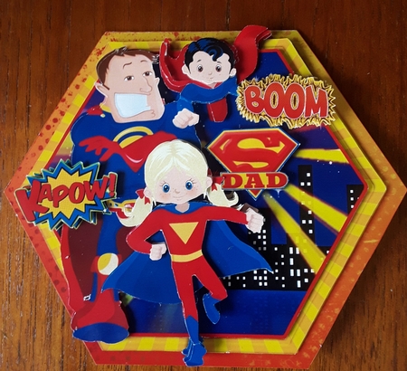 Super Hero Dad Twist n Pop Double Card Kit. by Shirley Taylor