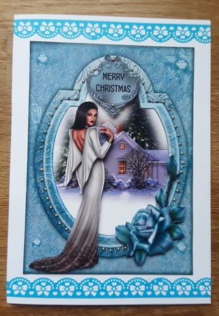 Matching blank insert for the design sheet - Elegant Christmas by Shirley Taylor