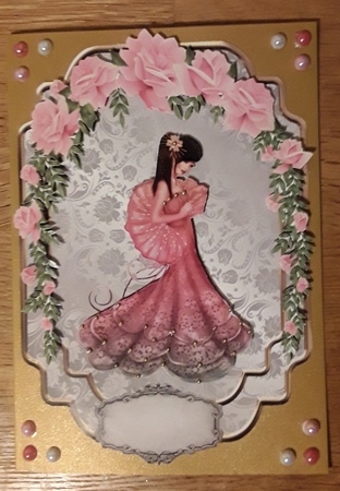 Pretty Geisha - 7x5 inch topper with decoupage by Shirley Taylor