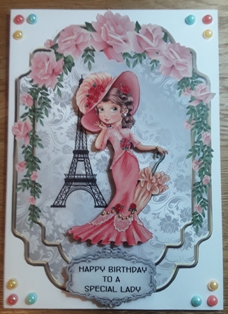 Matching insert for the design sheet - Lillie in Paris by Shirley Taylor