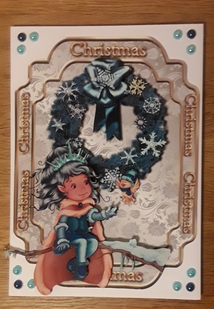 Matching insert for the design sheet - Christmas Fairy Child by Shirley Taylor