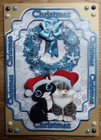 Matching insert for the design sheet - Cute Christmas Kitties by Shirley Taylor