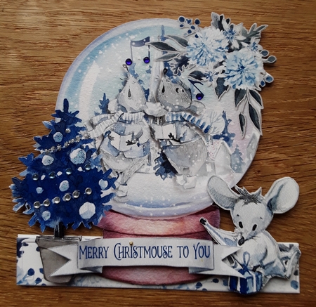 Christmouse Carolling Snow Globe Mini Kit by Shirley Taylor