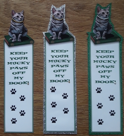 Silver Tabby Cat  Bookmarks x 6 by Shirley Taylor