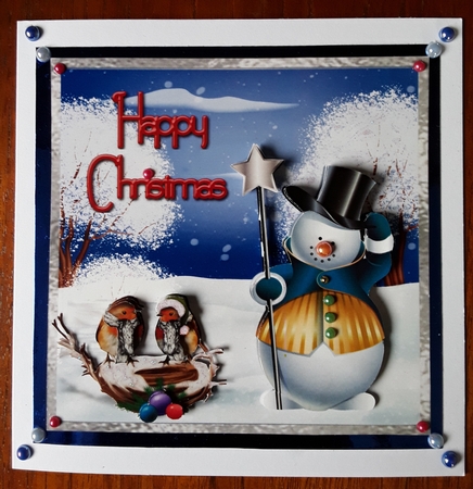 Matching blank insert for the design sheet - Snow Christmas 1 by Shirley Taylor