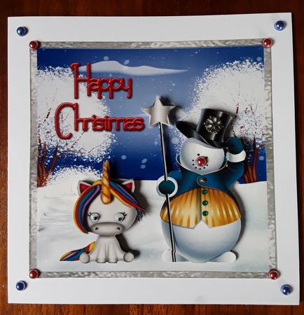 Matching blank insert for the design sheet - Snow Christmas 2 by Shirley Taylor