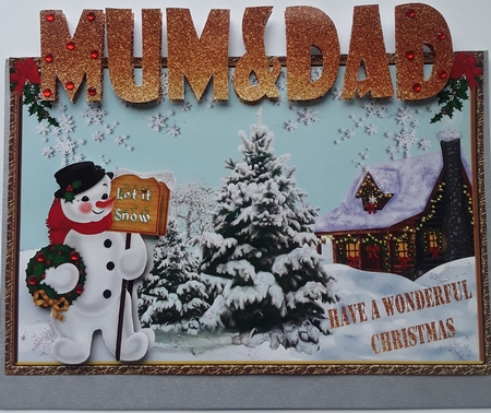 CHRISTMAS GREETINGS MUM AND DAD by Shirley Taylor