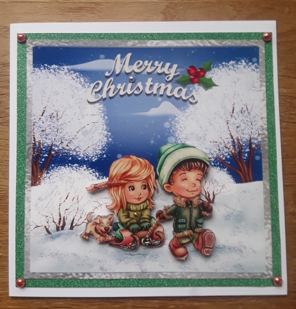 Matching insert for the design sheet - Snow Christmas 6 by Shirley Taylor