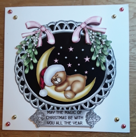 Matching insert for the design sheet - Pink and Silver Christmas 5 by Shirley Taylor