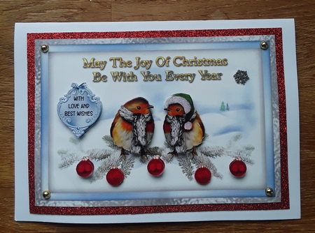Matching blank insert for the design sheet - Twitters at Christmas 3 by Shirley Taylor