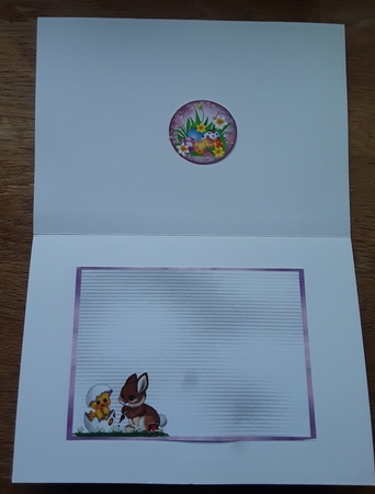 Vintage Easter 1 - A5 card front with decoupage by Shirley Taylor