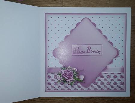 Pink Roses - Double Diamond Card Mini Kit by Shirley Taylor