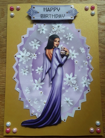 Lovely Ladies 1 - 7x 5 inch oval topper with decoupage by Shirley Taylor