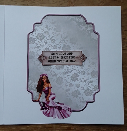 Lovely Ladies 3 - 5x6 inch round topper with decoupage by Shirley Taylor