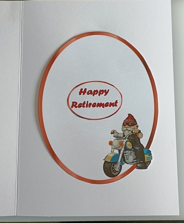 Matching blank insert for the design sheet - Retirement 7 by Shirley Taylor