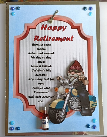 Matching blank insert for the design sheet - Retirement 7 by Shirley Taylor