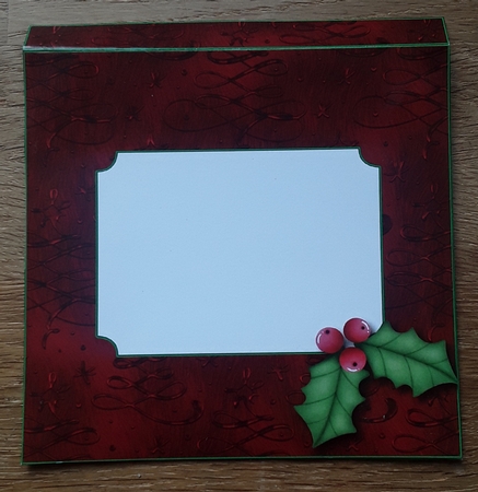 Christmas Decorations - Cut and fold card.  by Shirley Taylor