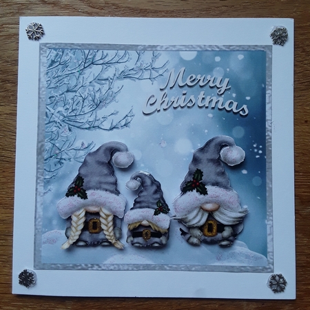 Matching blank insert for the design sheet - Christmas Gnomes by Shirley Taylor