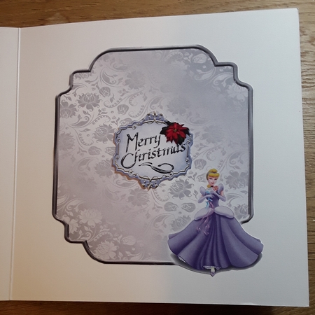 Christmas Cinders - 6x6 inch card front with decoupage by Shirley Taylor