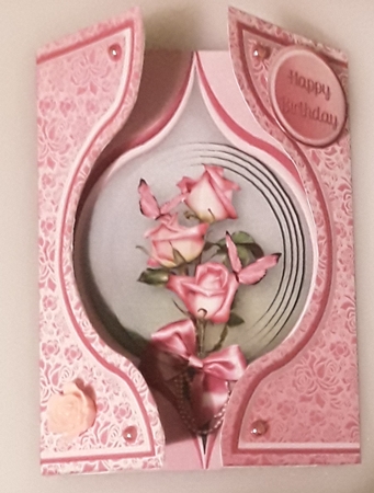 Pink Posy - Aperture Gatefold Card Mini Kit by Shirley Taylor
