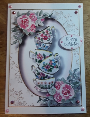 Teacup Stack 1 A5 by Shirley Taylor