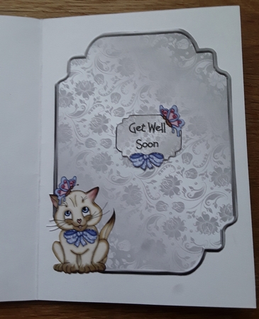 Get Well Soon 12 - 7x5 inch card front with decoupage by Shirley Taylor
