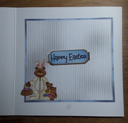 Matching blank insert to match the design sheet - The Easter Bunny Bear by Shirley Taylor