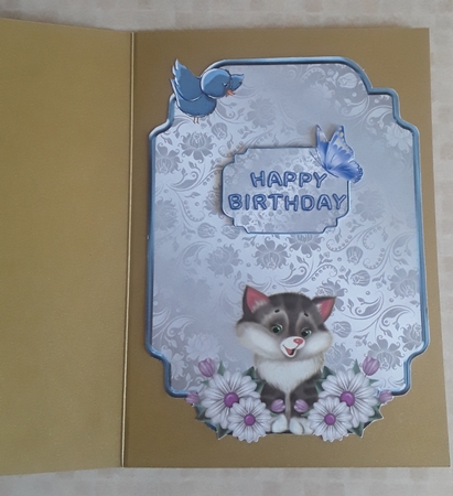 Matching blank insert sheet for the design sheet - Cute Cats 1 by Shirley Taylor