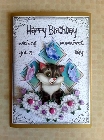 Matching blank insert sheet for the design sheet - Cute Cats 1 by Shirley Taylor